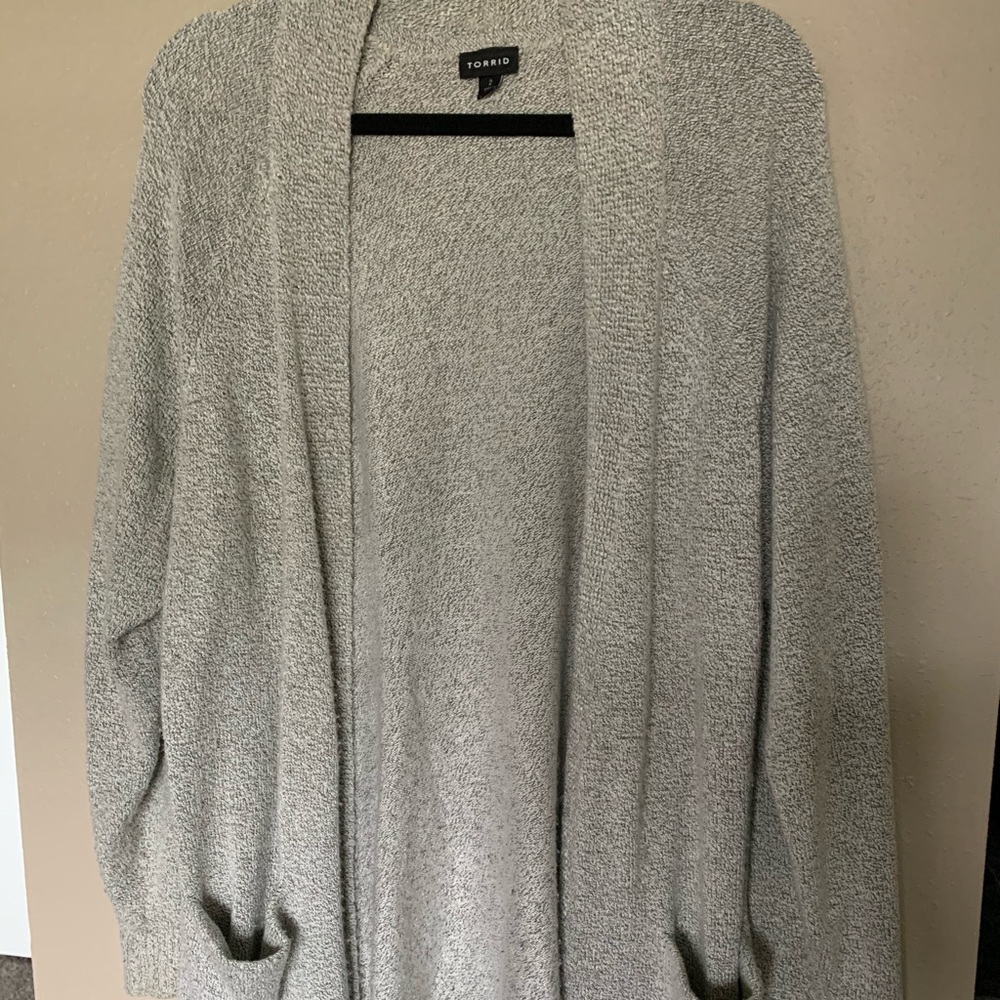 Grey Longline Cardigan